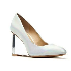 Katy Perry MIRRA Iridescent Lucite Wedge Heel 9M